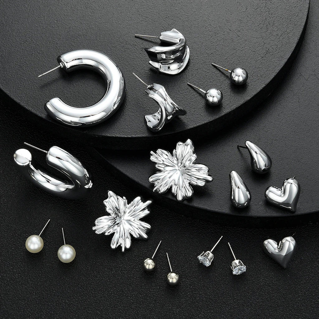 Ensemble de boucles d'oreilles bohème en forme de cœur pour femmes - FoytiShop