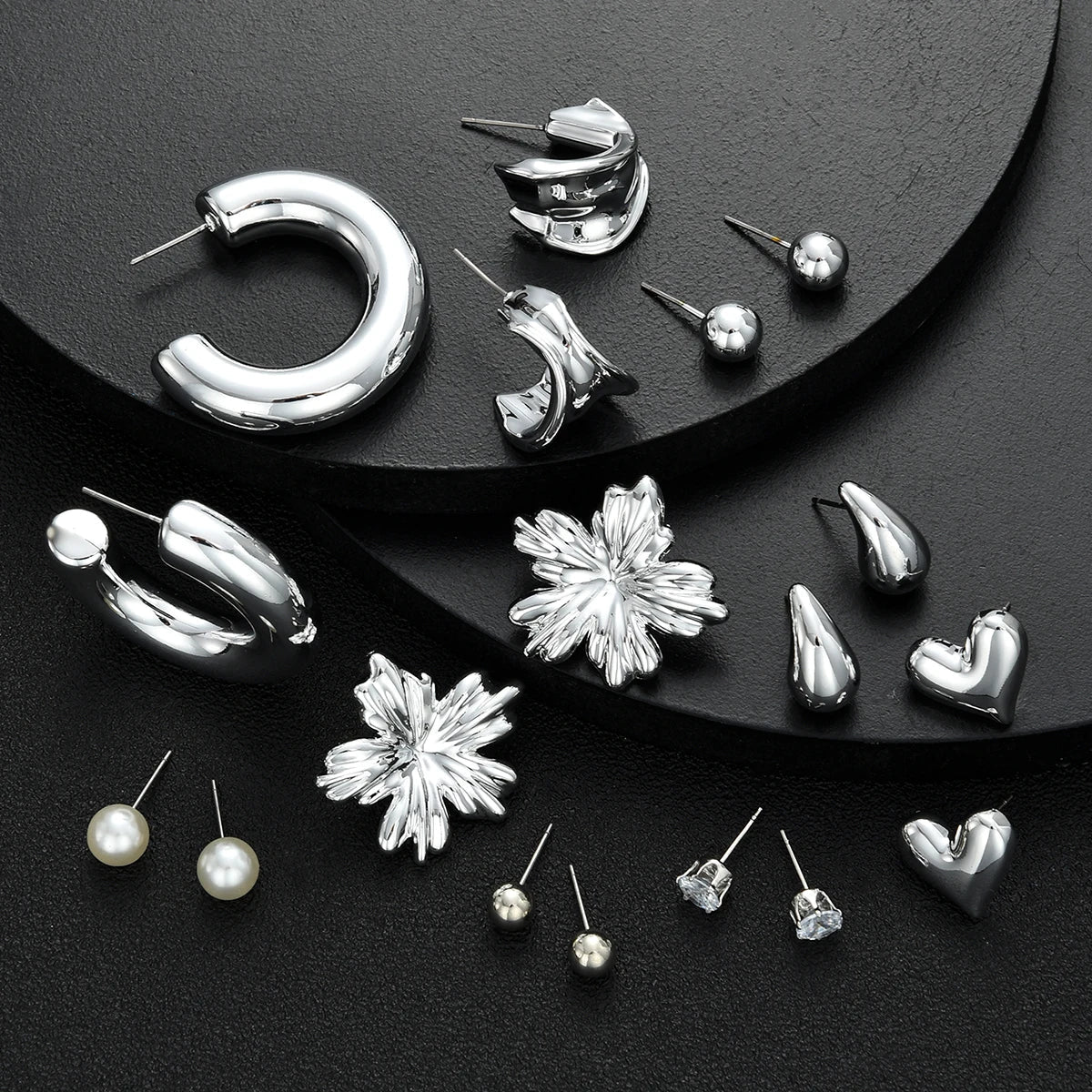 Ensemble de boucles d'oreilles bohème en forme de cœur pour femmes - FoytiShop