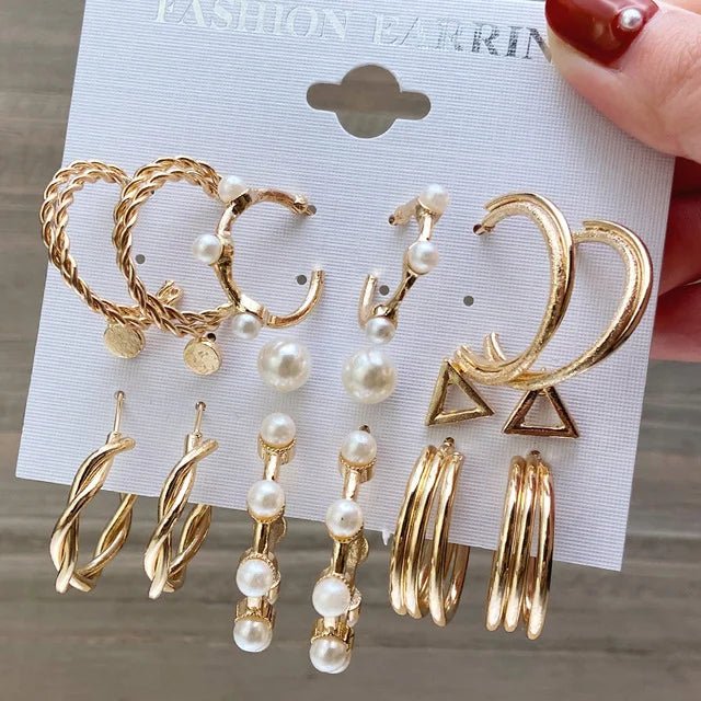 Ensemble de boucles d'oreilles bohème en forme de cœur pour femmes - FoytiShop