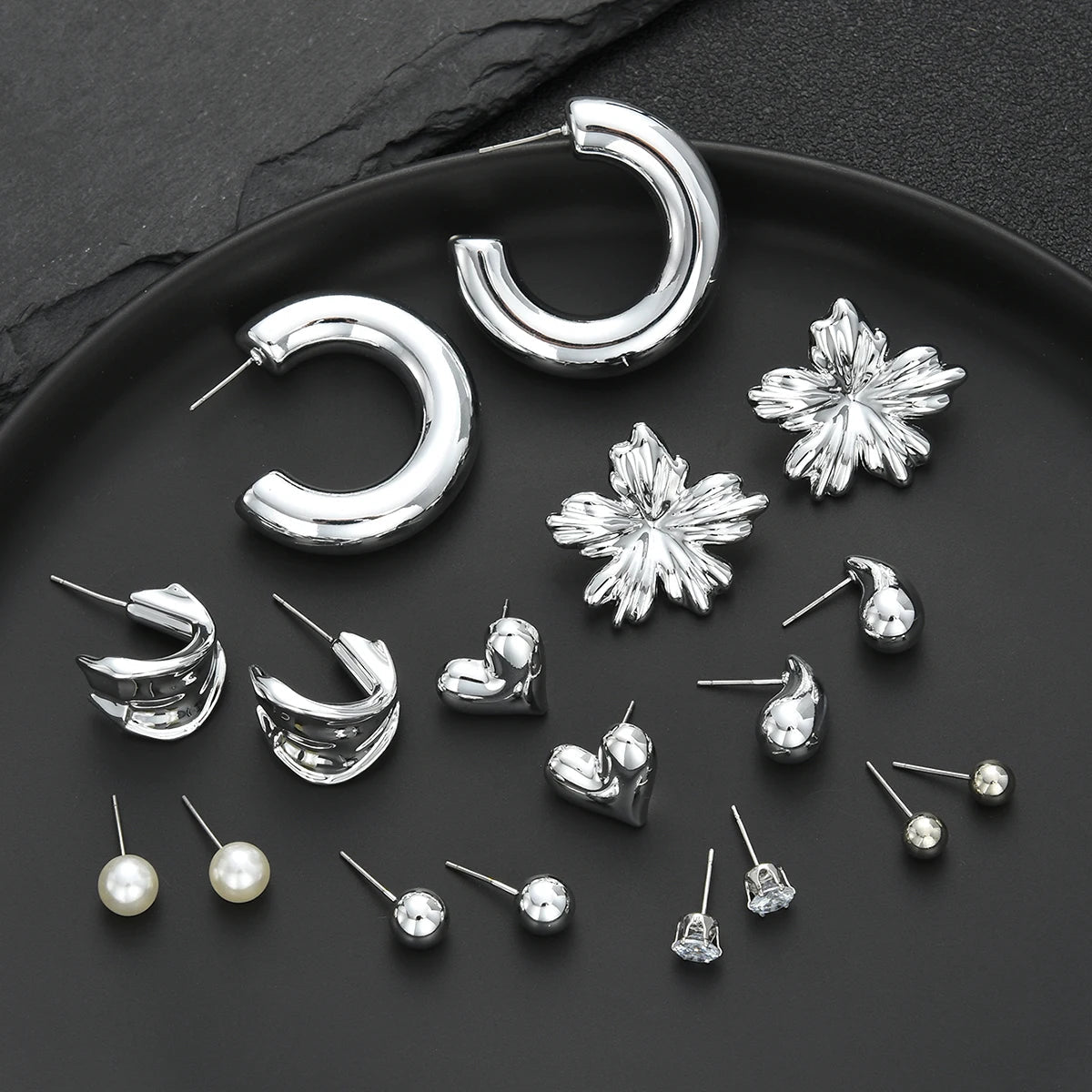 Ensemble de boucles d'oreilles bohème en forme de cœur pour femmes - FoytiShop