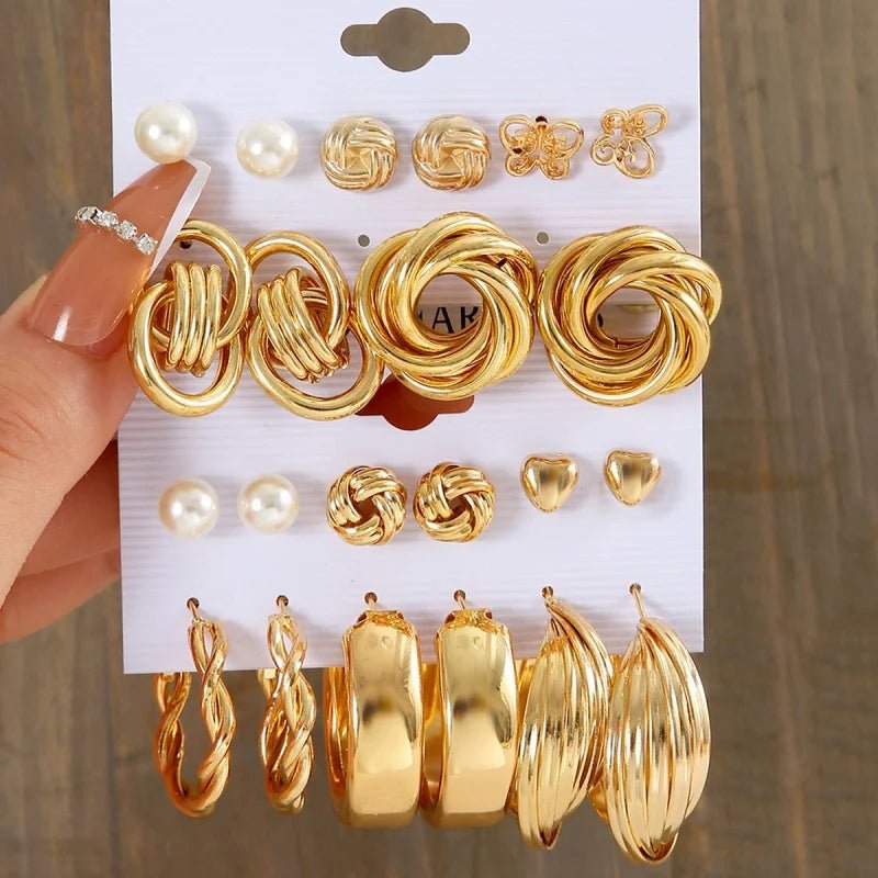 Ensemble de boucles d'oreilles bohème en forme de cœur pour femmes - FoytiShop