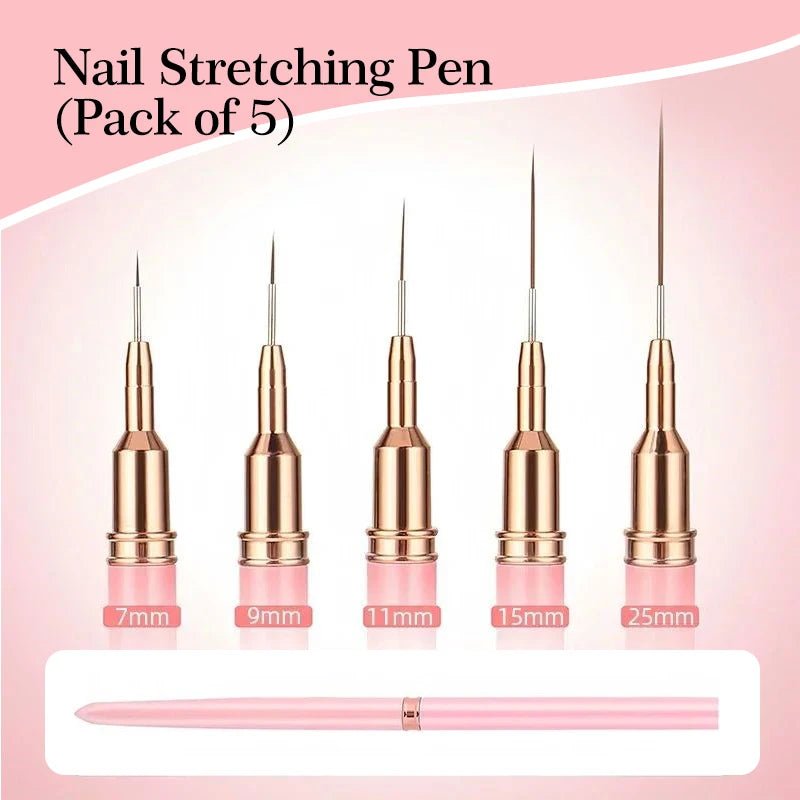 Ensemble de Pinceaux pour Nail Art - 5 Pièces Professionnel - FoytiShop