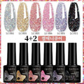 Ensemble Glitter Gel Vernis 6 Pièces 7ml - Paillettes - FoytiShop