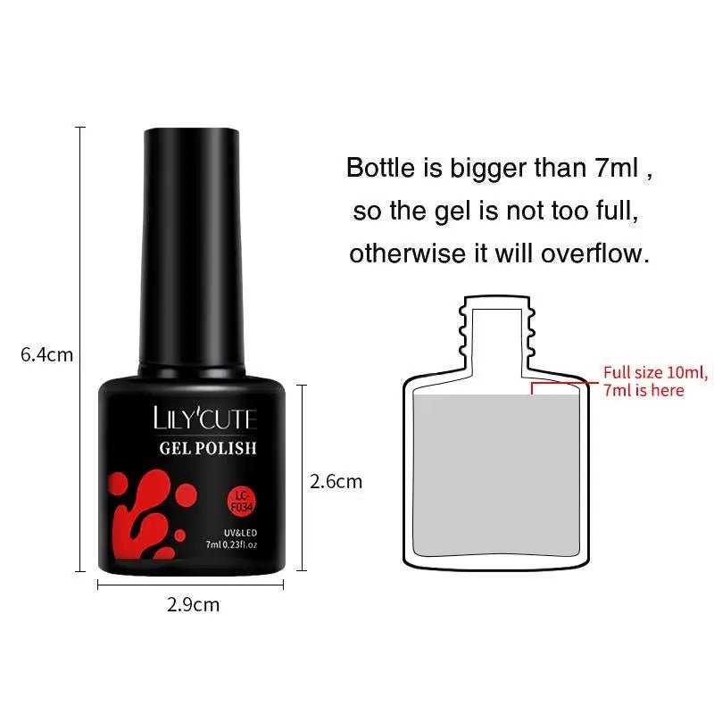 Ensemble Glitter Gel Vernis 6 Pièces 7ml - Paillettes - FoytiShop