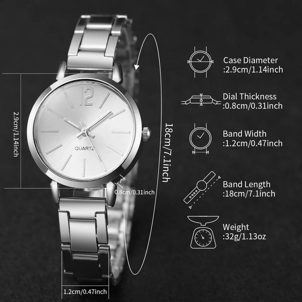 Ensemble Montre Femme Or + Bracelet Manchette - Quartz Élégant 2 Pièces - FoytiShop