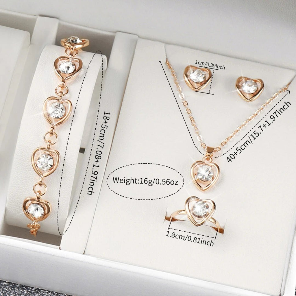 ⌚ Ensemble Montre Quartz et Bijoux Diamant - 5/6 Pièces Femme - FoytiShop
