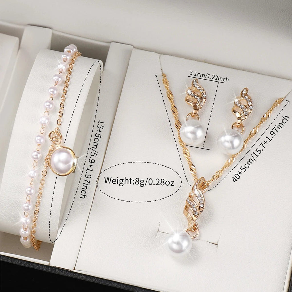 ⌚ Ensemble Montre Quartz et Bijoux Diamant - 5/6 Pièces Femme - FoytiShop