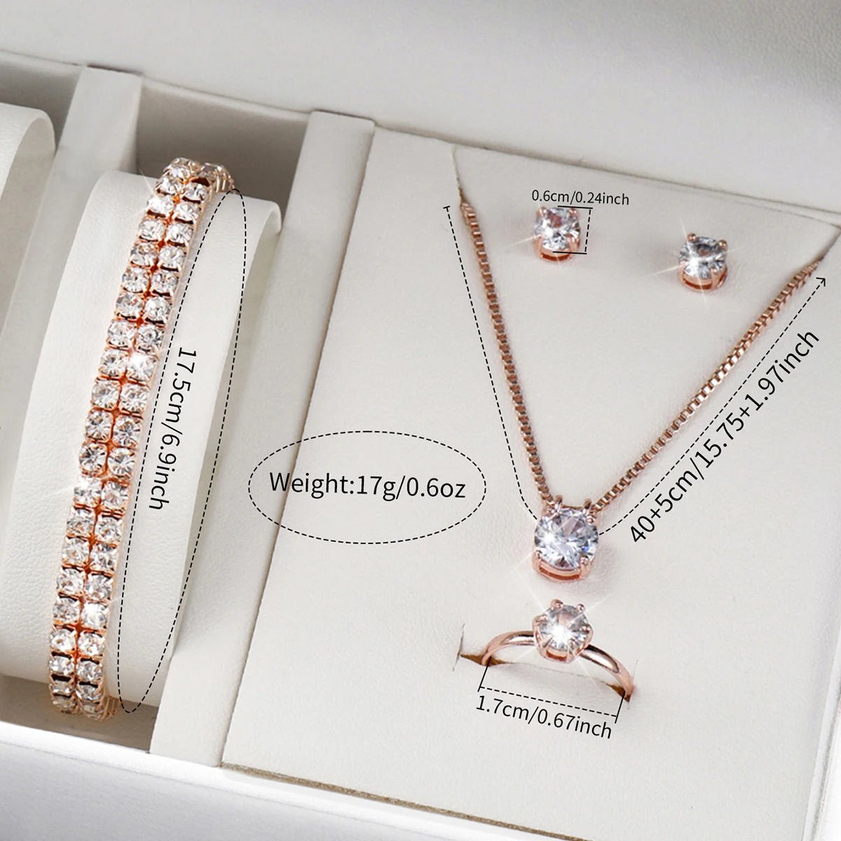 ⌚ Ensemble Montre Quartz et Bijoux Diamant - 5/6 Pièces Femme - FoytiShop