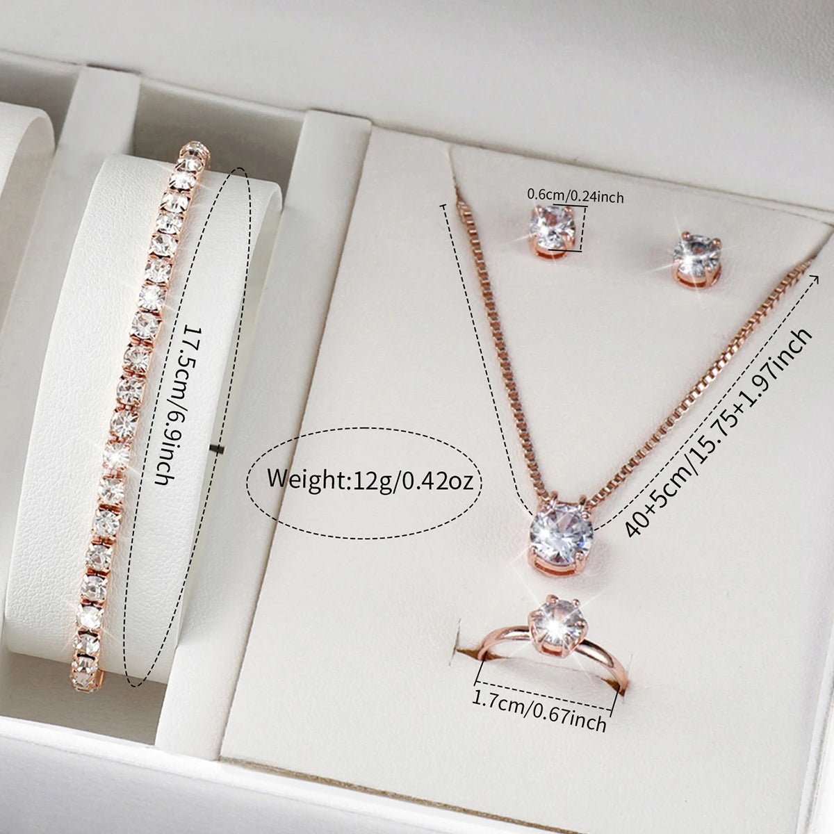 ⌚ Ensemble Montre Quartz et Bijoux Diamant - 5/6 Pièces Femme - FoytiShop
