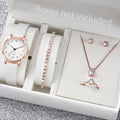 ⌚ Ensemble Montre Quartz et Bijoux Diamant - 5/6 Pièces Femme - FoytiShop