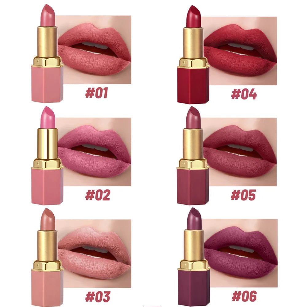 Ensemble Rouges à Lèvres Nacré Paillettes - 6 Couleurs - FoytiShop