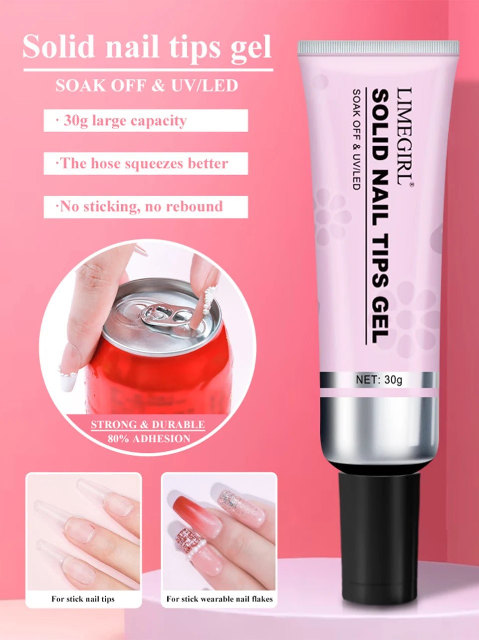 Gel Colle à Ongles UV Forte Adhésion - 20ml/30ml - FoytiShop