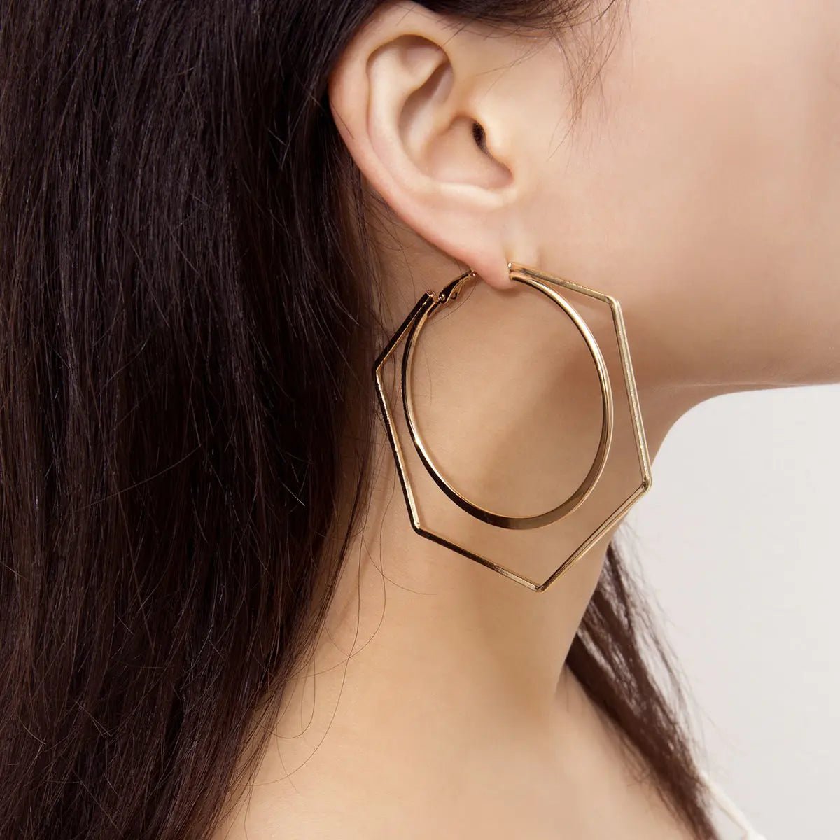 Grandes Boucles d'Oreilles Carrées Punk – Surdimensionnées - FoytiShop