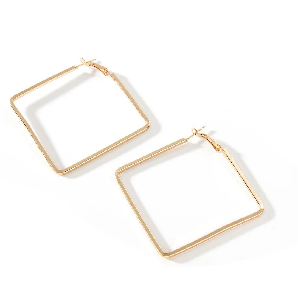 Grandes Boucles d'Oreilles Carrées Punk – Surdimensionnées - FoytiShop