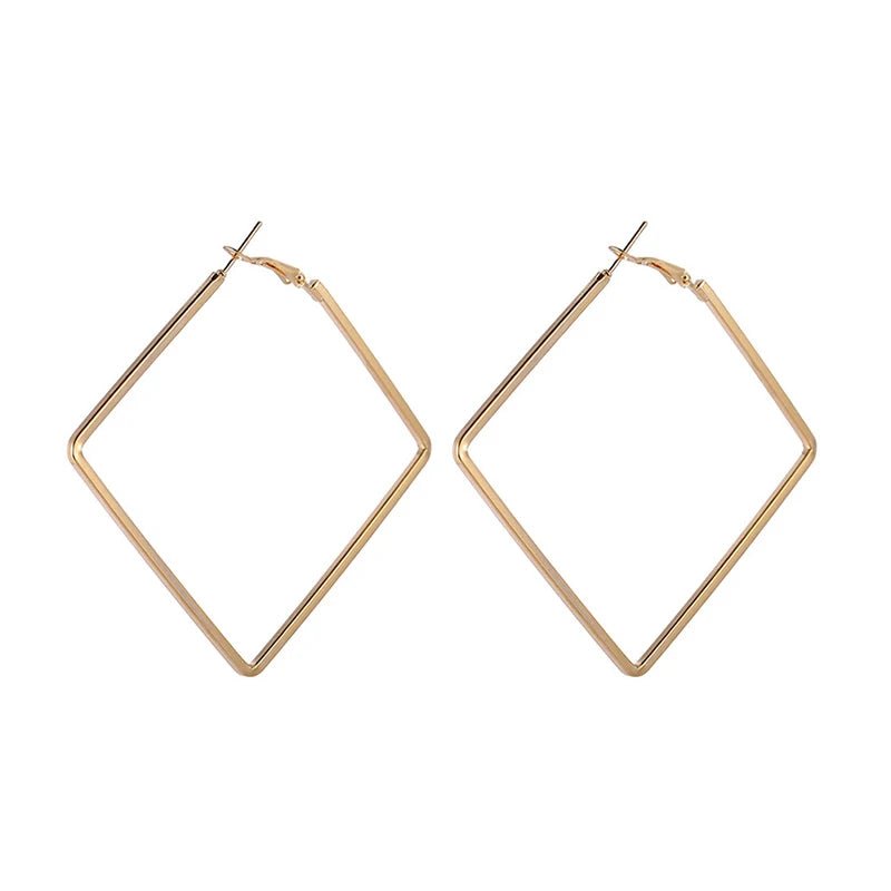 Grandes Boucles d'Oreilles Carrées Punk – Surdimensionnées - FoytiShop