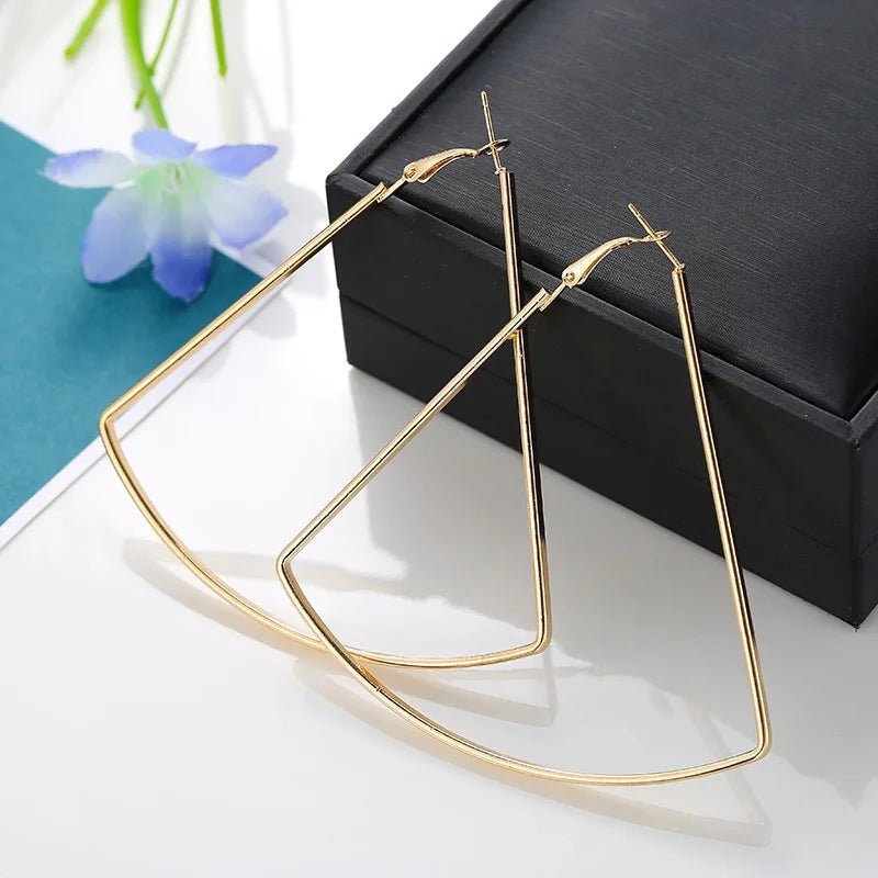 Grandes Boucles d'Oreilles Carrées Punk – Surdimensionnées - FoytiShop