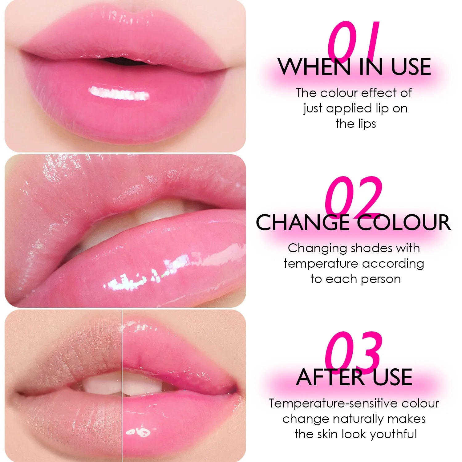 ✨ Huile à Lèvres Changement de Couleur - Hydratant Anti - Rides - FoytiShop