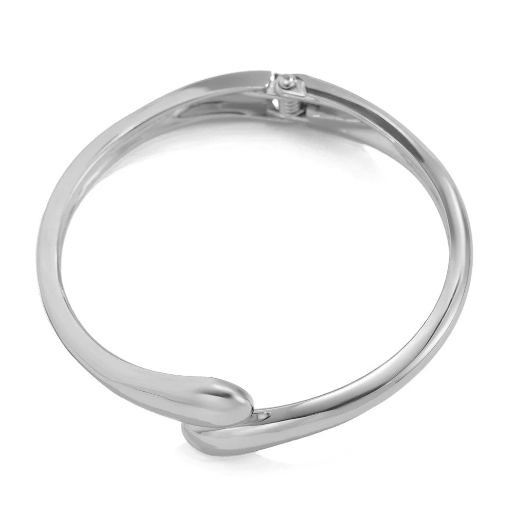Large anneau de Bracelet en métal pour femmes, couleur or et argent. - FoytiShop