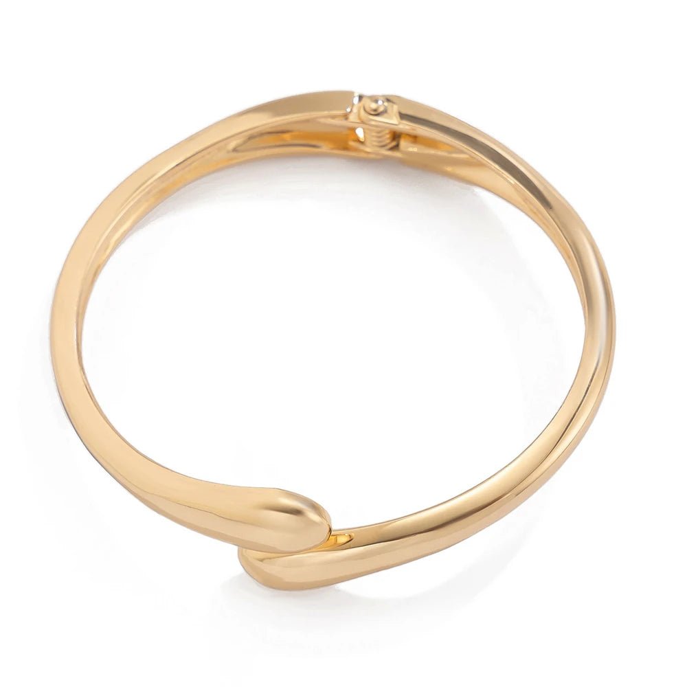 Large anneau de Bracelet en métal pour femmes, couleur or et argent. - FoytiShop