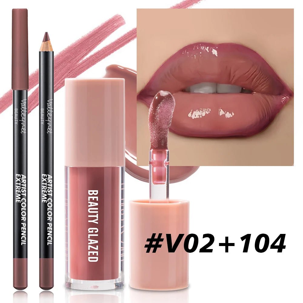 Maquillage Lèvres Texture Velours - Ensemble 2 Pièces - FoytiShop