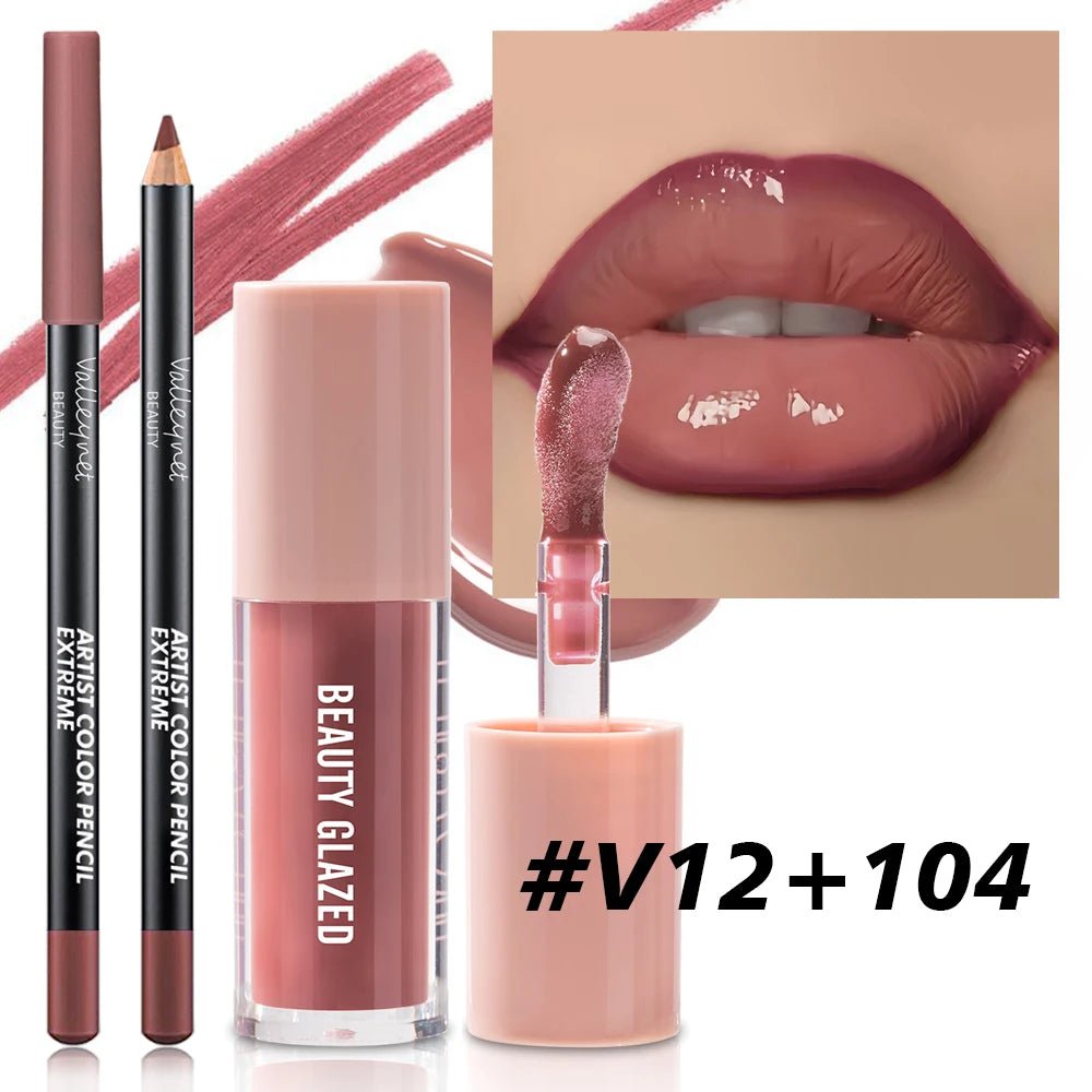 Maquillage Lèvres Texture Velours - Ensemble 2 Pièces - FoytiShop