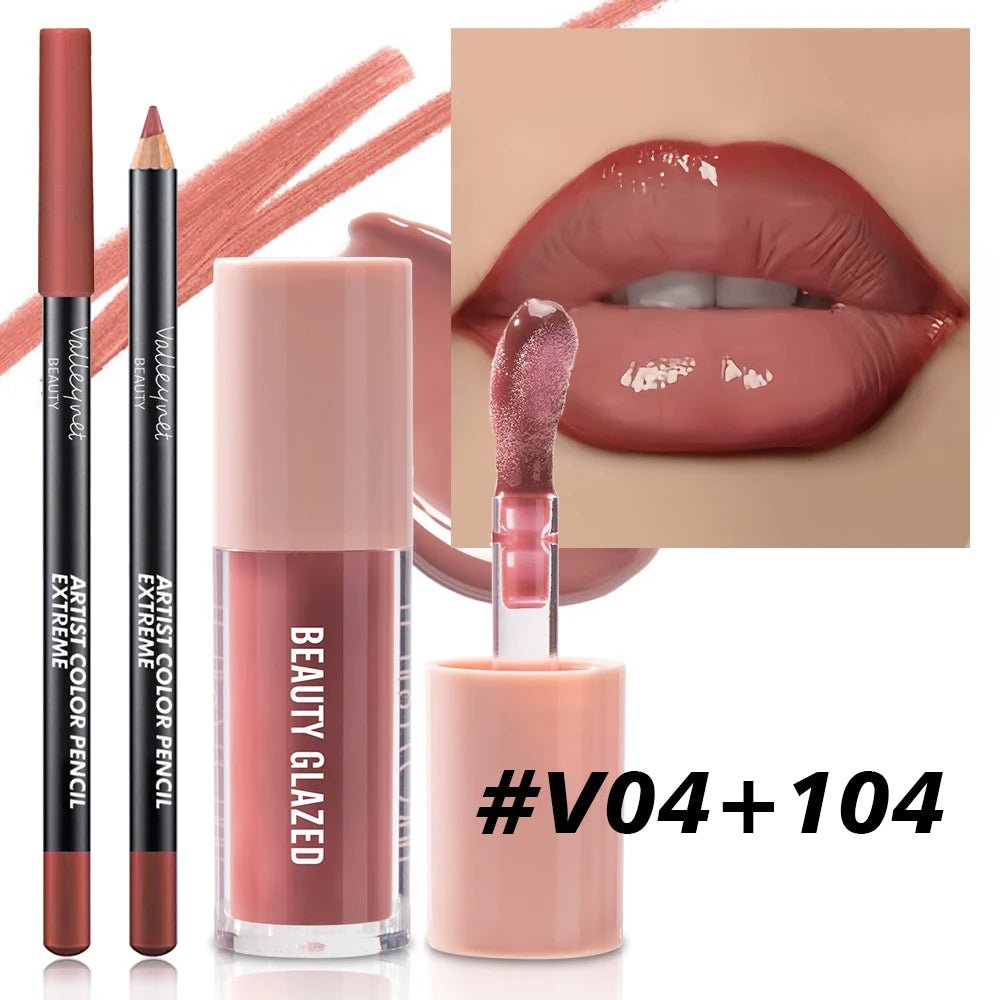 Maquillage Lèvres Texture Velours - Ensemble 2 Pièces - FoytiShop