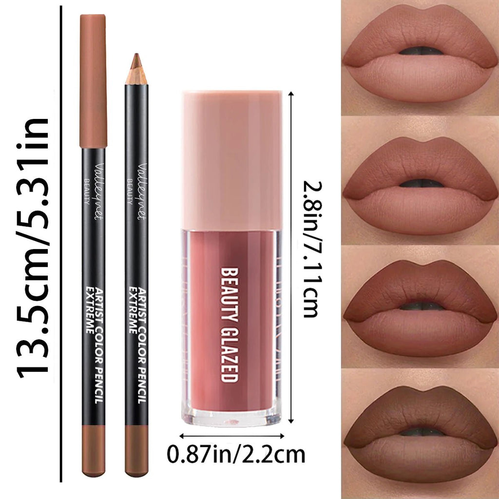 Maquillage Lèvres Texture Velours - Ensemble 2 Pièces - FoytiShop