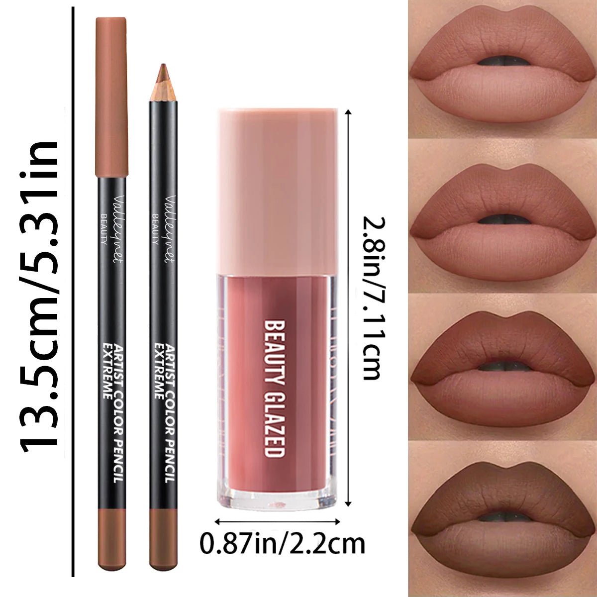 Maquillage Lèvres Texture Velours - Ensemble 2 Pièces - FoytiShop