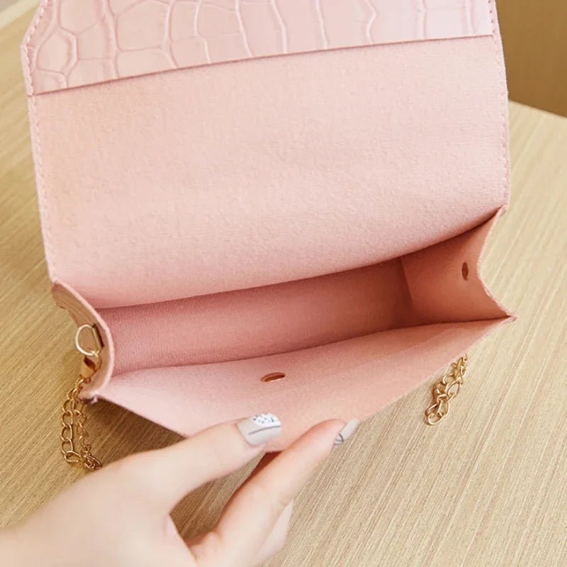 Mini Sac Bandoulière Luxe Blanc - Cuir PU Loquet Élégant Femme - FoytiShop