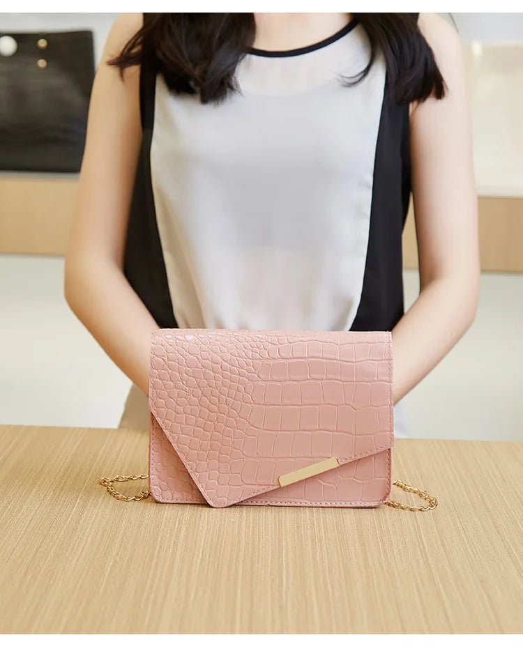 Mini Sac Bandoulière Luxe Blanc - Cuir PU Loquet Élégant Femme - FoytiShop