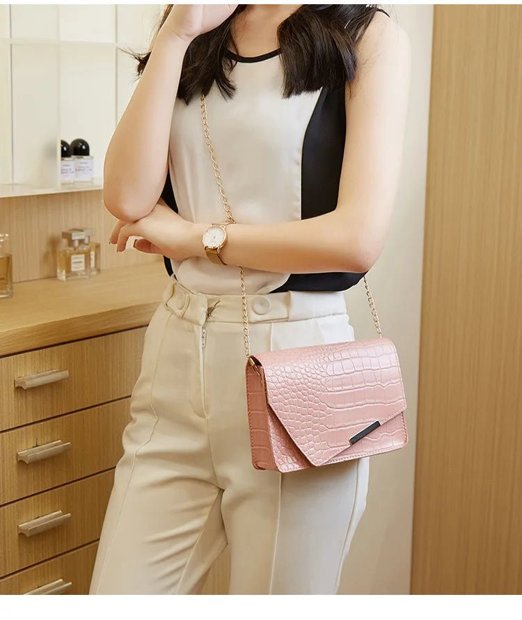 Mini Sac Bandoulière Luxe Blanc - Cuir PU Loquet Élégant Femme - FoytiShop