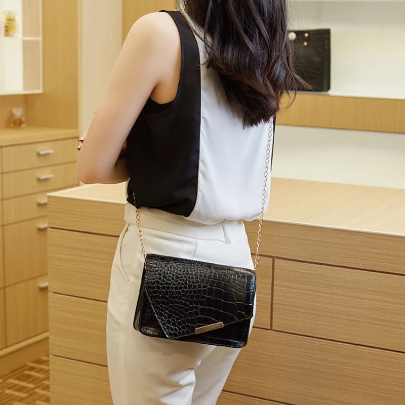 Mini Sac Bandoulière Luxe Blanc - Cuir PU Loquet Élégant Femme - FoytiShop