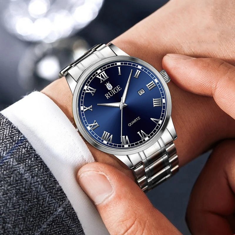 Montre - bracelet étanche pour homme, échelle romaine, minimaliste, célèbre, veilleuse - FoytiShop