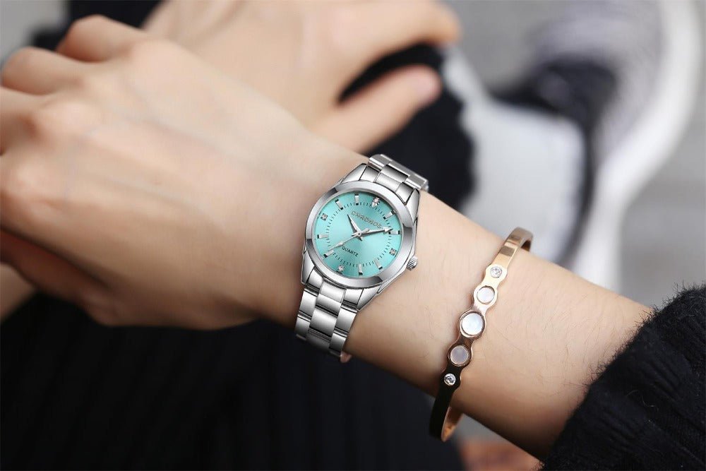 Montre - Bracelet Femme Élégante Luxe - Acier Inoxydable Quartz Cadeau - FoytiShop