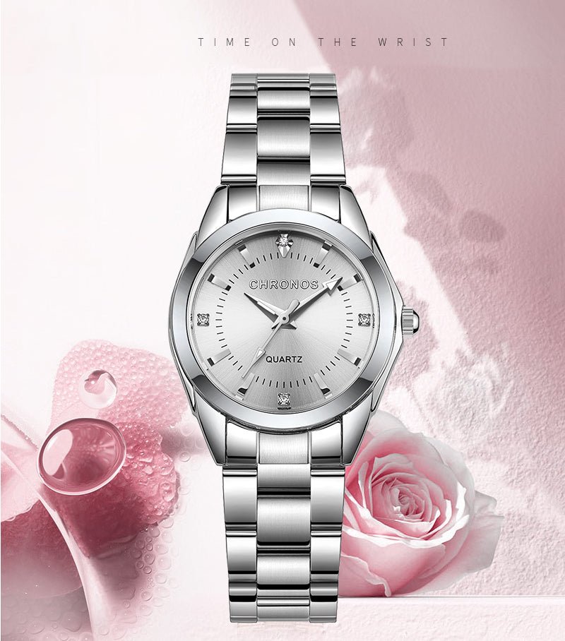 Montre - Bracelet Femme Élégante Luxe - Acier Inoxydable Quartz Cadeau - FoytiShop