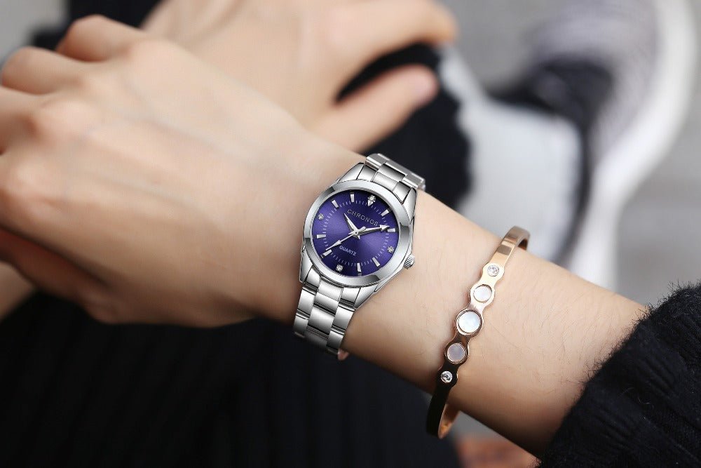 Montre - Bracelet Femme Élégante Luxe - Acier Inoxydable Quartz Cadeau - FoytiShop