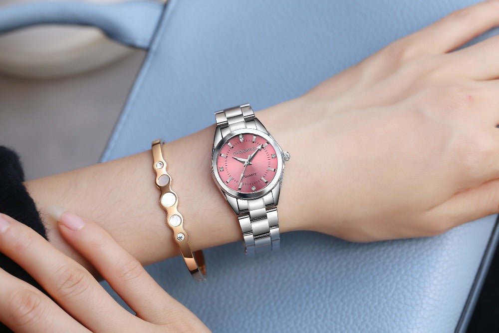 Montre - Bracelet Femme Élégante Luxe - Acier Inoxydable Quartz Cadeau - FoytiShop