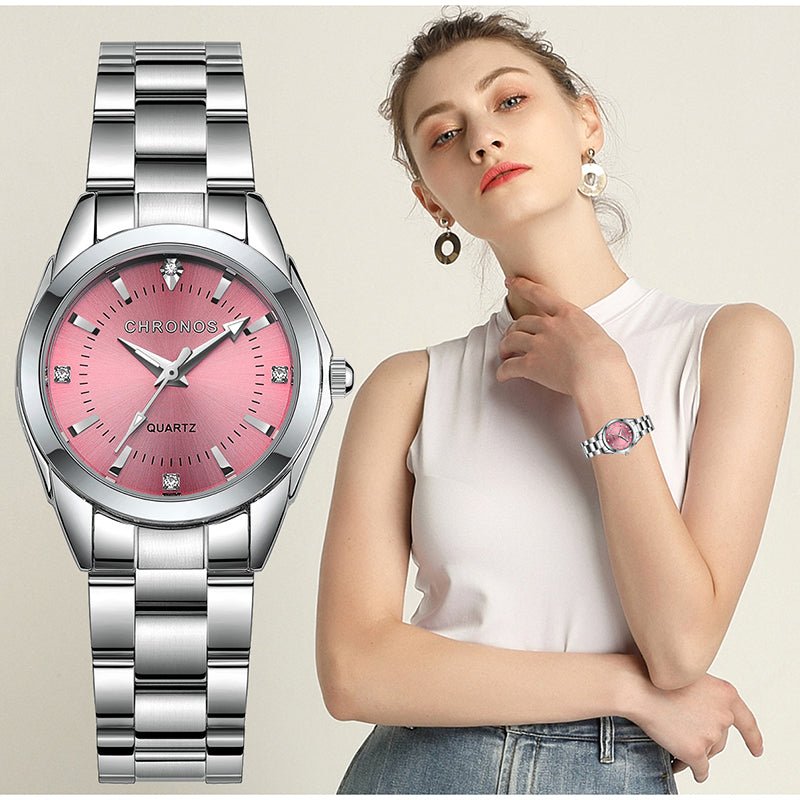 Montre - Bracelet Femme Élégante Luxe - Acier Inoxydable Quartz Cadeau - FoytiShop