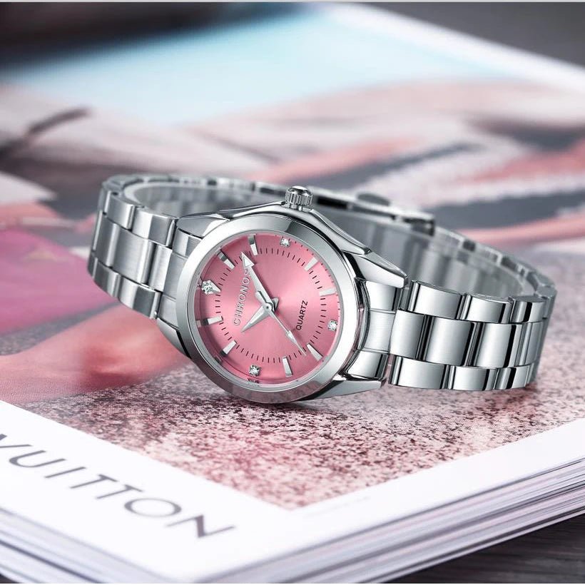 Montre - Bracelet Femme Élégante Luxe - Acier Inoxydable Quartz Cadeau - FoytiShop