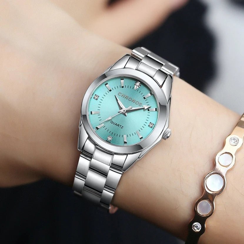 Montre - Bracelet Femme Élégante Luxe - Acier Inoxydable Quartz Cadeau - FoytiShop