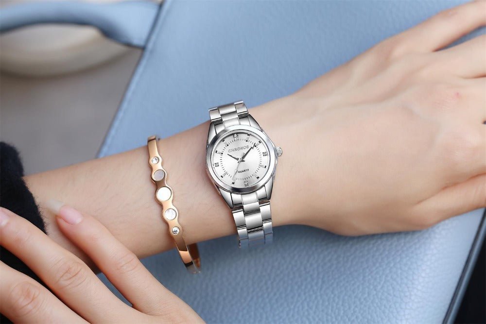 Montre - Bracelet Femme Élégante Luxe - Acier Inoxydable Quartz Cadeau - FoytiShop