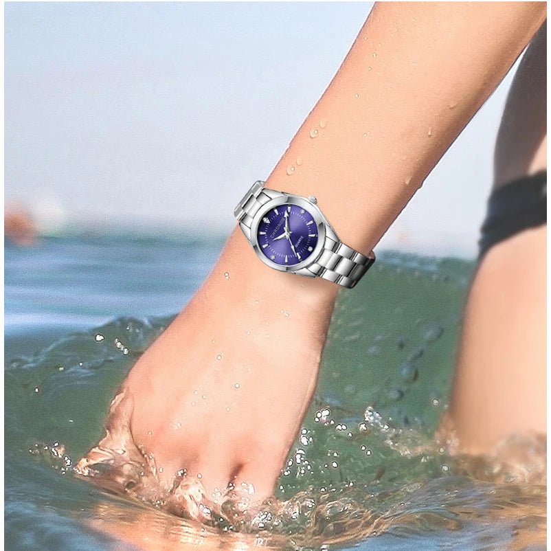 Montre - Bracelet Femme Élégante Luxe - Acier Inoxydable Quartz Cadeau - FoytiShop