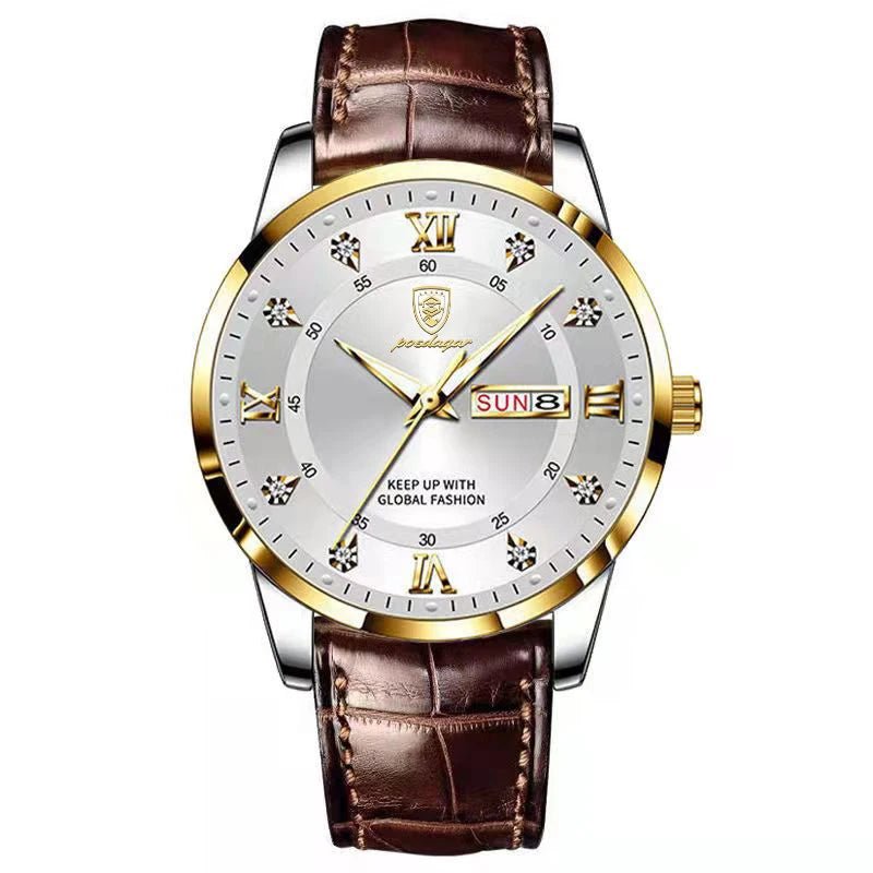 Montre - Bracelet Homme Cuir Quartz Lumineux - Étanche Sport Décontracté Militaire - FoytiShop