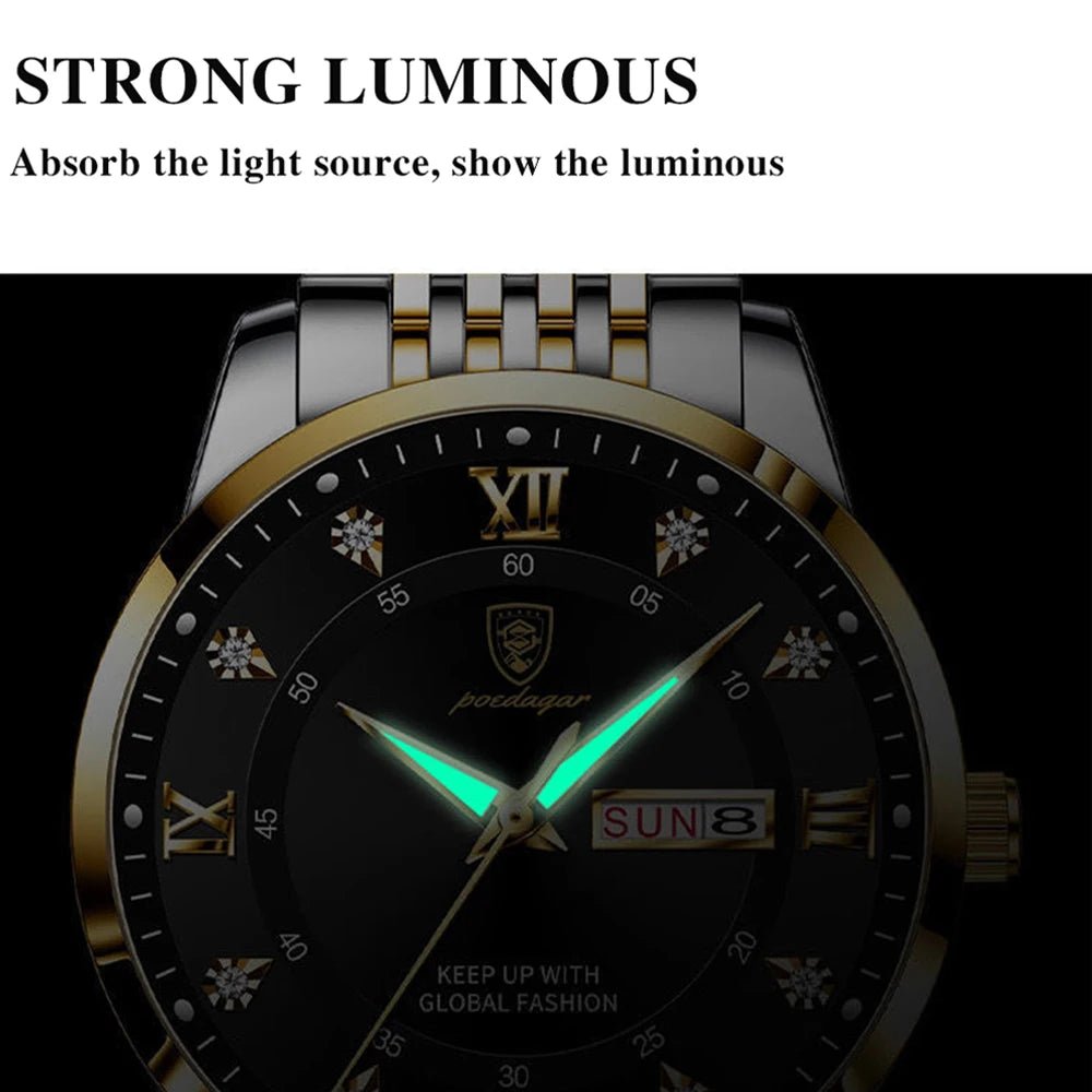 Montre - Bracelet Homme Cuir Quartz Lumineux - Étanche Sport Décontracté Militaire - FoytiShop