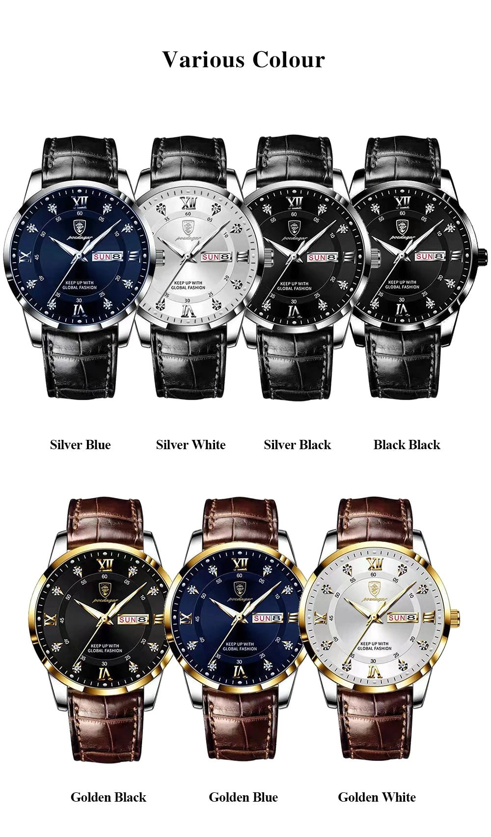 Montre - Bracelet Homme Cuir Quartz Lumineux - Étanche Sport Décontracté Militaire - FoytiShop