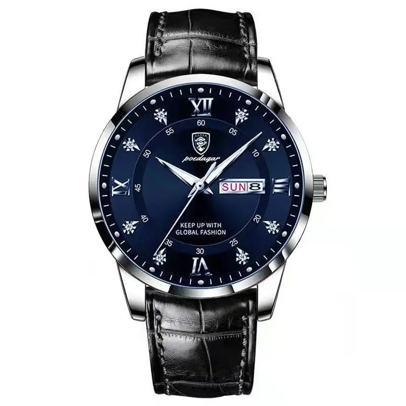 Montre - Bracelet Homme Cuir Quartz Lumineux - Étanche Sport Décontracté Militaire - FoytiShop