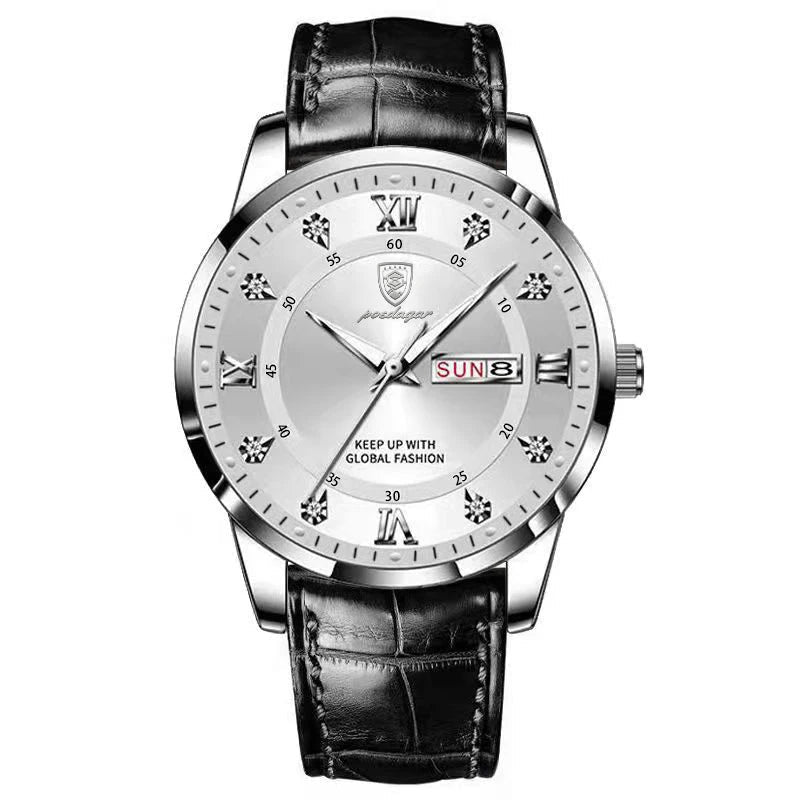 Montre - Bracelet Homme Cuir Quartz Lumineux - Étanche Sport Décontracté Militaire - FoytiShop