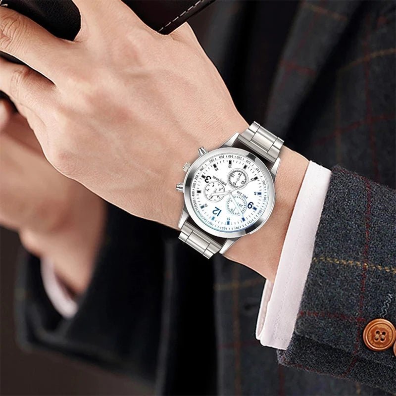 Montre d'Affaires Homme Quartz Bracelet Acier - Style Mode (1/2 pcs) - FoytiShop