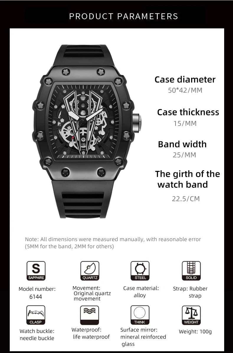 Montre de commerce extérieur grand cadran pour hommes Quartz étanche Sport - FoytiShop