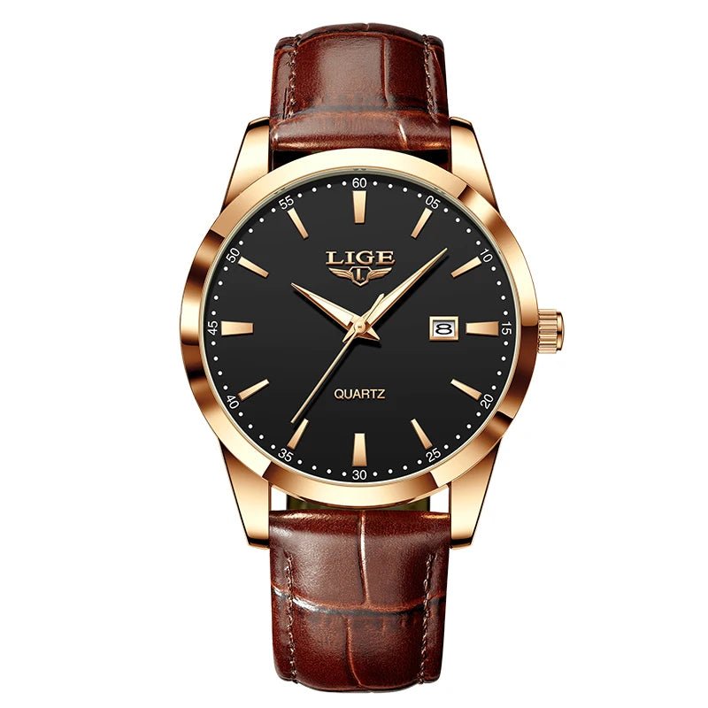 Montre haut de gamme de luxe militaire Montre à Quartz pour hommes mode cuir étanche sport chronographe - FoytiShop